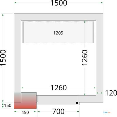 Vriescelpanelen met 120 mm Isolatie - CR 150X150X220