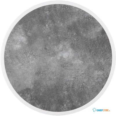 Bolero Rond Tafelblad van Glasvezel Donker Steeneffect 580 Mm - DL488