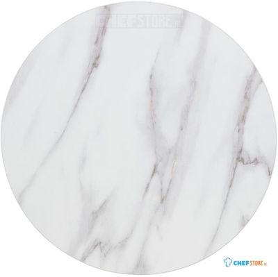 Bolero - Voorgeboord Rond Tafelblad met Marmereffect - 600 mm - DT445