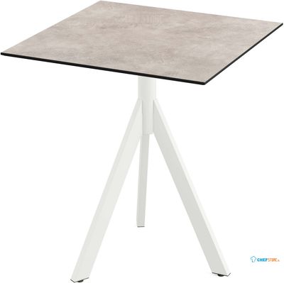 Essentials Infinity Tripod Terrastafel Wit Frame + Moonstone HPL 70x70 cm - 140021377