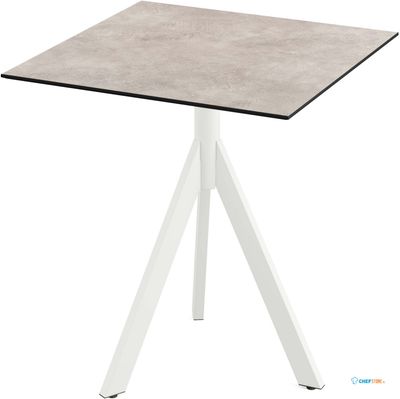 Essentials Infinity Tripod Terrastafel Wit Frame + Moonstone HPL 70x70 cm - 140021377