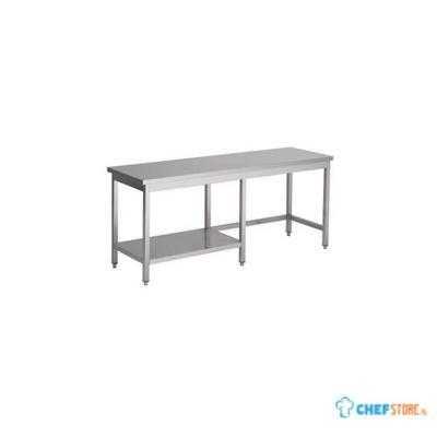 Werktafel met half Bodemschap | 290cm | RVS | Combisteel | 7812.0487 1