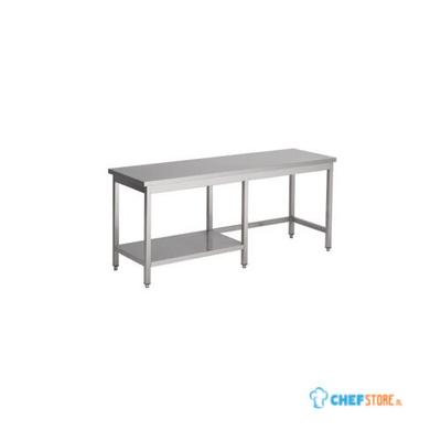 Werktafel met half Bodemschap | 250cm | RVS | Combisteel | 7812.0494 1