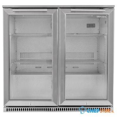 AlFresco Outdoor Backbar koeler - volledig RVS - 2-deurs - deurslot - LED-verlichting - ventitator - 0 tot 10 ℃ - elektronische thermostaat - Husky C2AF-HS-STEEL 1