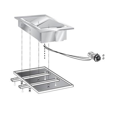 Gastro-Inox "drop-In" Bakplaat 40cm, Verchroomd Bakoppervlak, Gastro-Inox 160.531 1
