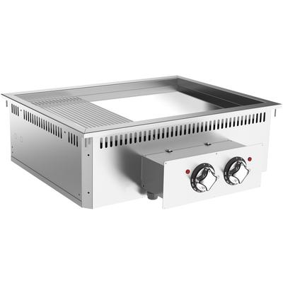 Mareno 700 Drop-In Bakplaat 80cm - Verchroomd Bakoppervlak - 1/3 Glad-2/3 Geribbeld -  170.517 1