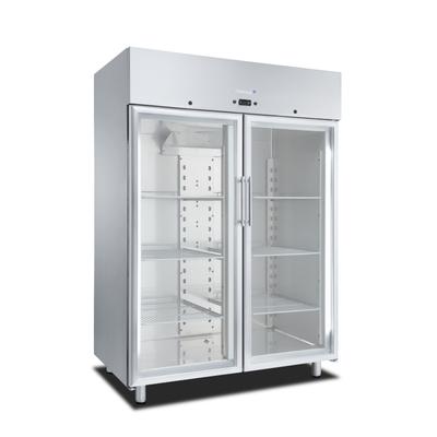 Marecos Softline Roestvaststalen GN2/1 Koeling met Glasdeur 1400 Liter, Geforceerd Gekoeld - Gastro-Inox 221.032 1