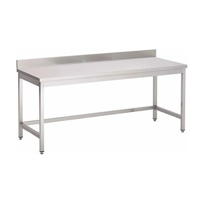 Gastro-Inox Werktafel van RVS Zonder Onderblad met Achteropstand, 1100(l)x600(d)x880(h)mm - 301.210 1