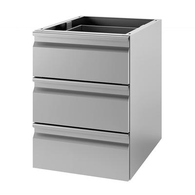 Gastro-Inox Ladeblok met 3 Laden voor Onderbouw van RVS, 680mm Diep - 301.704 1