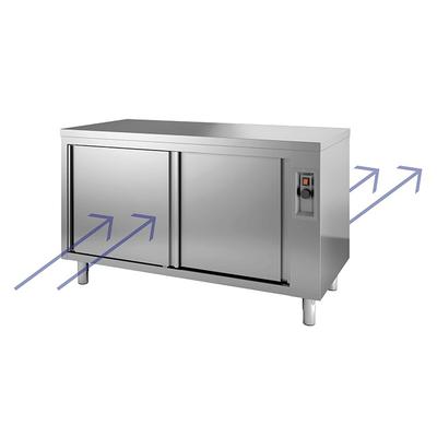 Gastro-Inox RVS Werkbank 2100(l)x600(d)x850(h)mm Met Schuifdeuren En Achteropstand, Gastro-Inox 312.081 1