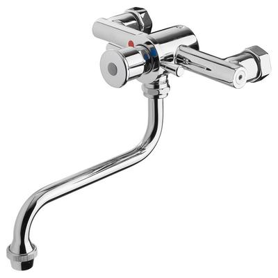 Mengkraan met Waterbesparende Drukknopbediening Lange Uitloop Onderzijde - 402.604 1