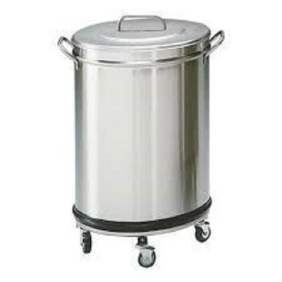 Afvalbak 50 Liter met Losse Deksel Roestvast Staal AISI 304 - 403.100 1