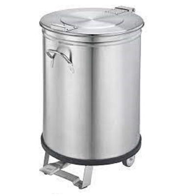Afvalbak 95 Liter met Pedaalbediening Roestvast Staal AISI 304 - 403.107 1
