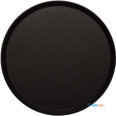 Cambro Treadlite rond antislip glasvezel dienblad zwart 35,5cm | DB003