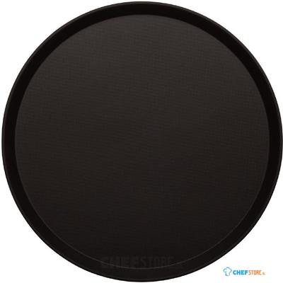 Cambro Treadlite rond antislip glasvezel dienblad zwart 40,5cm | DB004