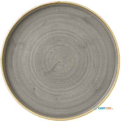 Churchill Stonecast Grey Bord met Opstaande Rand 25.9 cm Pak van 6 - FC163