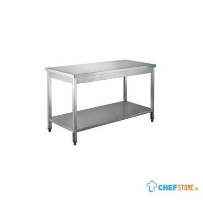 SARO Roestvaststalen Tafel met Onderblad 600 mm Diepte 1400 Mm - 600-1125 1