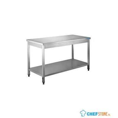 SARO Roestvast Stalen Tafel met Onderblad 700 mm Diepte 700 Mm - 700-1105 1