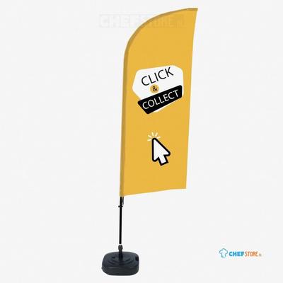 Syna Beach Flag Alu Wind Complete Set Click & Collect Geel Engels - BFAW310-WT21-I628