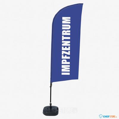 Syna Beach Flag Alu Wind Complete Set Test Locatie Blauw Duits - BFAW310-WT21-I636