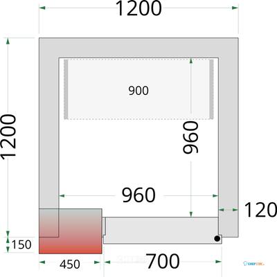 Vriescelpanelen met 120 mm Isolatie - CR 120X120X220