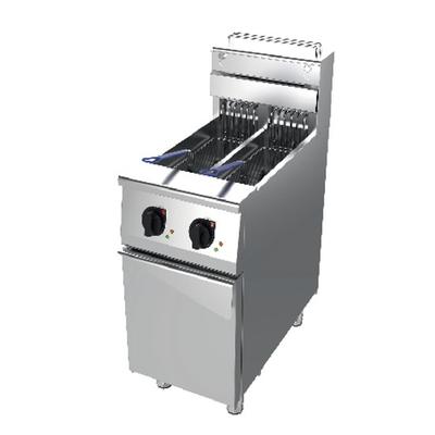 Electric Fryer With 2 Bowls Each 12,5 Liters On Closed Cabinet With Door - AMZ0052 1