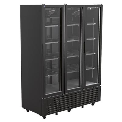 Upright Bottle Cooler 1491 Liters With 3 Glass Doors and Canopy Lighting, +1°/+10°c - Color Black, Mastro BFD0025 1