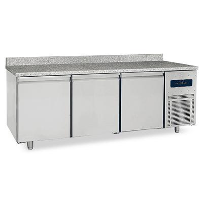 Freezer Counter For Pastry 3 Doors 600x400 mm With Granite Top With Upstand, -10°/-25°c, Virtus BNZ0007 1