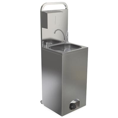 Mobile Hand Wash Basin Foot Operated With Soap And Paper Dispenser - Mastro GLC0009/B 1