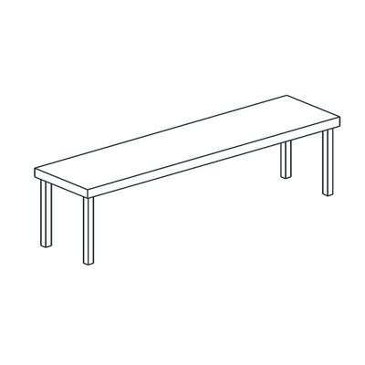Overshelf 1 Tier Overshelf Side Open 2000x350 Mm - HCB0080 1
