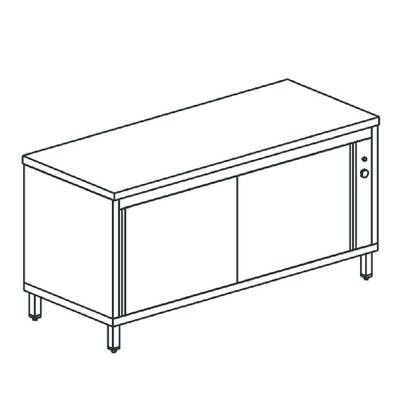 Mastro Verwarmde Werkbank Met Schuifdeuren, Zonder Opstand, 2000X600 Mm | STES6020 1
