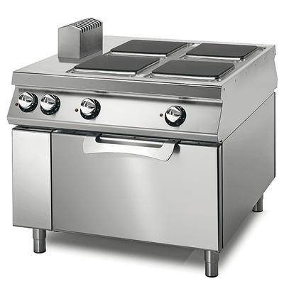 Electric Range With 4 Squared Plates On Static Electric Oven,  Two-Sided Panel Control, Virtus VS110100CFE 1