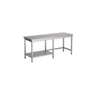 Werktafel met half Bodemschap | 230cm | RVS | Combisteel | 7812.0380 1