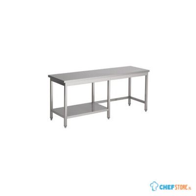 Werktafel met half Bodemschap | 140cm | RVS | Combisteel | 7812.0346 1