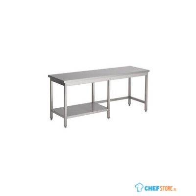 Werktafel met half Bodemschap | 160cm | RVS | Combisteel | 7812.0365 1