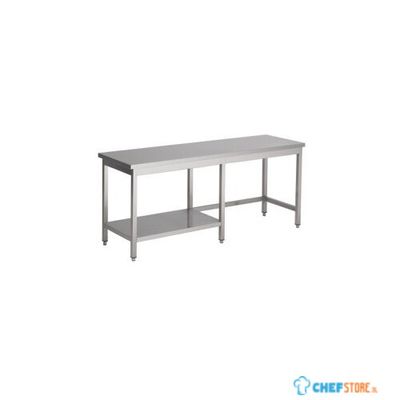 Werktafel met half Bodemschap | 180cm | RVS | Combisteel | 7812.0366 1