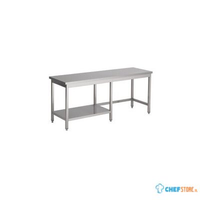 Werktafel met half Bodemschap | 290cm | RVS | Combisteel | 7812.0385 1