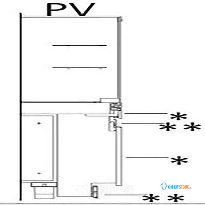 Diamond Decoratieve fronton-kit vitrine toonbank, houten paneel, plint en lijstwerk | PV25 1