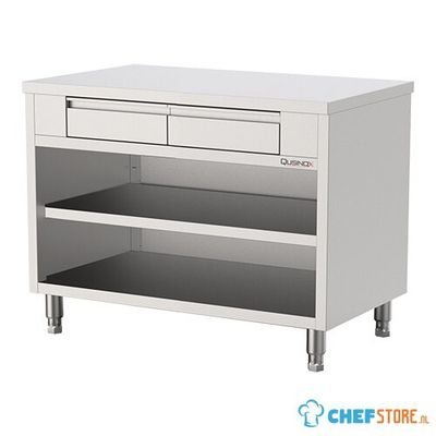 Qusinox 380123 Werktafel - 120cm| open