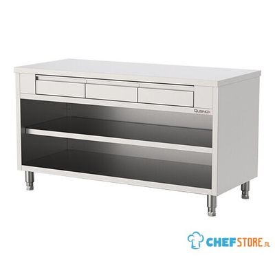 Qusinox 380125 Werktafel - 160cm| open