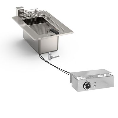 Gastro-Inox "drop-In" Friteuse 10 Liter, 40 cm 7,5kw, Met Aansluitblok, Gastro-Inox 160.516 1