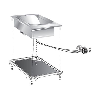 Gastro-Inox "drop-In" Friet Warmhoudapparaat, 40 Cm, Gastro-Inox 160.547 1