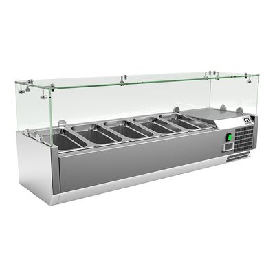 Gastro-Inox RVS Opzetkoelvitrine 5x Gn1/4, Gastro-Inox 209.120 1