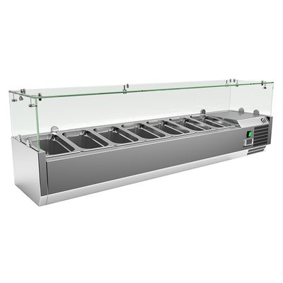 Gastro-Inox RVS Opzetkoelvitrine 7x Gn1/4, Gastro-Inox 209.150 1