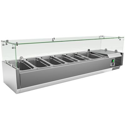 Gastro-Inox RVS Opzetkoelvitrine 5x GN 1/3 + 1x GN 1/2, Gastro-Inox 209.155 1