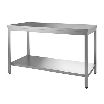 Gastro-Inox Werktafel van RVS met Onderblad, 700(l)x700(d)x880(h)mm - 301.101 1