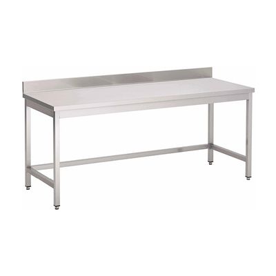 Gastro-Inox Werktafel van RVS Zonder Onderblad met Achteropstand, 1600(l)x600(d)x880(h)mm - 301.215 1