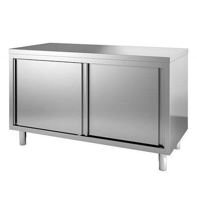 Gastro-Inox RVS Werkbank 1900(l)x700(d)x850(h)mm Met Schuifdeuren, Gastro-Inox 302.023 1