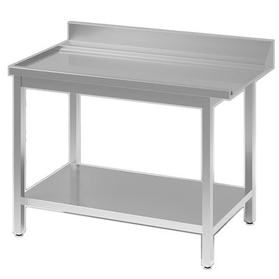Afvoertafel van Roestvast Staal AISI 304 voor Aansluiting R 1200(l)x700(d)x900(h)mm - 305.065 1