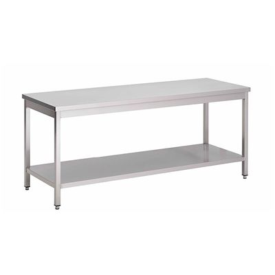 Gastro-Inox RVS Werktafel Met Onderblad, 1700(l)x600(d)x850(h)mm, Gastro-Inox 311.211 1